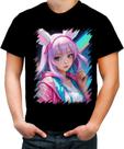 Camiseta Colorida Páscoa Coelhinha Traços Vaporwave 2