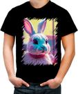 Camiseta Colorida Páscoa Coelhinho Traços Vaporwave 7
