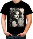 Camiseta Colorida Pintura a Carvão Mulher Arte 20