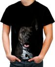 Camiseta Colorida Pitbull Amável Forte Força Cachorro Dog 1
