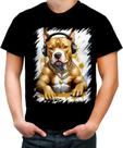 Camiseta Colorida Pitbull com Headphones 4 Camiseta Colorida Pitbull com Headphones 4