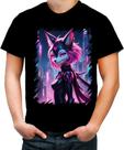 Camiseta Colorida Raposa Humanóide Vaporwave 11