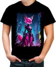 Camiseta Colorida Raposa Humanóide Vaporwave 12