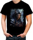Camiseta Colorida Samurai Espectral Trevas Japão Era Edo 2 Camiseta Colorida Samurai Espectral Trevas Japão Era Edo 2