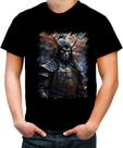 Camiseta Colorida Samurai Espectral Trevas Japão Era Edo 6 Camiseta Colorida Samurai Espectral Trevas Japão Era Edo 6