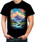 Camiseta Colorida Templo Budista Anime Buda 12