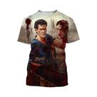 Camiseta Com Estampa 3D Do Filme De Terror Drácula, Moda De Verão, Gola Redonda, Manga Curta, Top