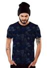 Camiseta Coqueiros e flores Azul Swag