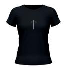 Camiseta Cristã Feminina - Jesus Cristo Preta