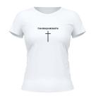 Camiseta Cristã Feminina - Tua Graça Me Basta Branca