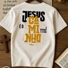 Camiseta Cristã Masculina e Feminina Streetwear Jesus É O Caminho Blusa Cristã 100 algodão