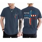 Camiseta cristã masculina Tuislay para The Flag Kneel for The Cross Camiseta cristã masculina Tuislay para The Flag Kneel for The Cross