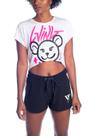 Camiseta cropped - bear - branco Camiseta cropped - bear - branco