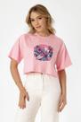 Camiseta CROPPED Blusa Feminina OVERSIZED 100 Algodão Rosa Bebê