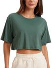 Camiseta Cropped CRZ YOGA em Algodão Pima Manga Curta Verde M Camiseta Cropped CRZ YOGA em Algodão Pima Manga Curta Verde M