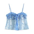 Camiseta Cropped Feminina Chique Com Lantejoulas, Pregas E Babados Em Chiffon, Sem Costas, Modelo