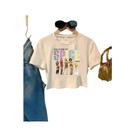 Camiseta Cropped Feminina Vintage Com Estampa Spice S, Estilo Harajuku, Manga Casual, Streetwear Camiseta Cropped Feminina Vintage Com Estampa Spice S, Estilo Harajuku, Manga Casual, Streetwear