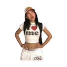 Camiseta Cropped Feminina Y2K Harajuku Com Estampa De Letras 'I Love ME' Sexy Vintage Dos Anos 2000 Camiseta Cropped Feminina Y2K Harajuku Com Estampa De Letras 'I Love ME' Sexy Vintage Dos Anos 2000