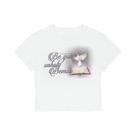 Camiseta Cropped Feminina Y2K Vintage - Manga Curta, Estilo Harajuku e Fairycore