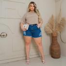 Camiseta Cropped Feminino Plus Size Estilo E Conforto Para Todos Os Corpos