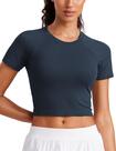 Camiseta Cropped Sem Costura CRZ YOGA Azul Crepúsculo S Camiseta Cropped Sem Costura CRZ YOGA Azul Crepúsculo S