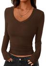 Camiseta Cropped Slim Fit PRETTYGARDEN Marrom XL