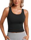 Camiseta CRZ YOGA Butterluxe com Dupla Camada, Costas Nadador, Preta, M