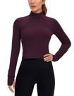 Camiseta CRZ YOGA Butterluxe Manga Longa com Meio Zíper Roxa P
