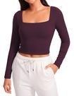 Camiseta CRZ YOGA Butterluxe Manga Longa Dupla Camada Roxa P
