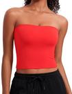 Camiseta CRZ YOGA Butterluxe Top Tubular sem alça Vermelho Profundo P