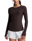 Camiseta CRZ YOGA Cloudweight Manga Longa com Furo para o Polegar Marrom P