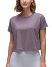 Camiseta CRZ YOGA Cropped Solta de Algodão Pima Roxa XL