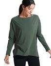 Camiseta CRZ YOGA de Algodão Pima Manga Longa Gola Canoa Verde G Camiseta CRZ YOGA de Algodão Pima Manga Longa Gola Canoa Verde G