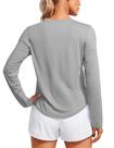 Camiseta CRZ YOGA de Manga Larga Leve Cinza Prata G