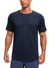 Camiseta CRZ YOGA leve de manga curta para homens, azul marinho, grande