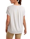 Camiseta CRZ YOGA Pequena Branca Leite Macia e Solta para Yoga
