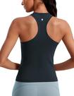 Camiseta CRZ YOGA Regata Nadador Gola Alta Sem Mangas Marinho P Camiseta CRZ YOGA Regata Nadador Gola Alta Sem Mangas Marinho P