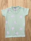 Camiseta curta tradicional verde claro mickey mãozinha
