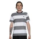 Camiseta DC MC Big Stripe Listrada Preto e Branco