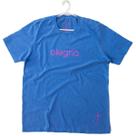 Camiseta de Algodão Alegria Santo Deus Azul Náutico