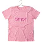 Camiseta de Algodão Amor Santo Deus Rosa