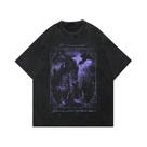 Camiseta De Algodão Hip Hop Preta E Roxa, Estilo Vintage, Estampa De Castelo De Horror, Unissex Y2K Camiseta De Algodão Hip Hop Preta E Roxa, Estilo Vintage, Estampa De Castelo De Horror, Unissex Y2K