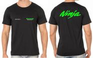 Camiseta de Algodão Masculina Kawasaki Ninja ZX-10 com Bordado