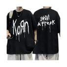 Camiseta De Algodão Puro Da Moda De Verão 2024 - Concerto De Música Korn, Banda De Rock, Turnê
