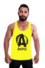 Camiseta de algodão regata amarela