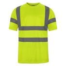 Camiseta de alta visibilidade DPSAFETY Class 3 Lime para homens/mulheres