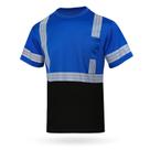 Camiseta de Alta Visibilidade GLIMMR Classe 3 Refletiva Azul e Preta