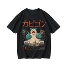 Camiseta De Anime Pokémon Com Estampa De Squirtle, Gengar, Dragão Que Solta Fogo E Kabi, Manga Curta