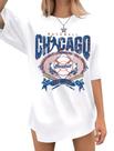 Camiseta de beisebol de tamanho grande nngmeynu para mulheres, cáqui, tamanho M