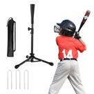 Camiseta de beisebol Wiseek Kids 3-8 anos com bolsa de transporte preta